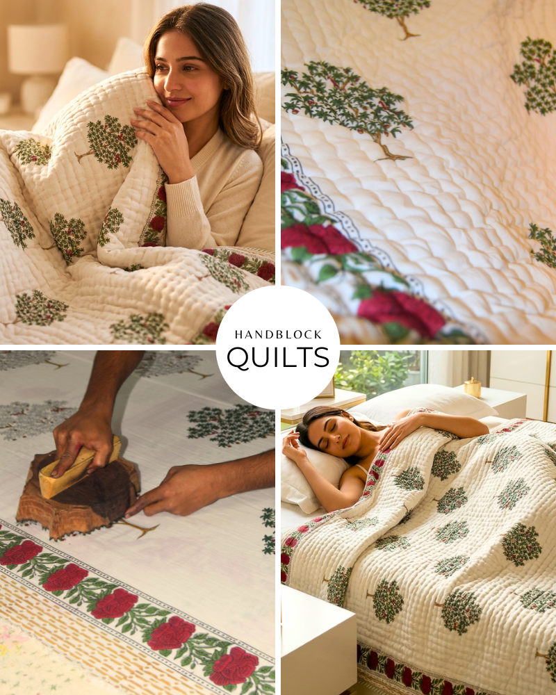 Traditional Jaipuri Hand Block Print Fabrics & Ethnic Wear